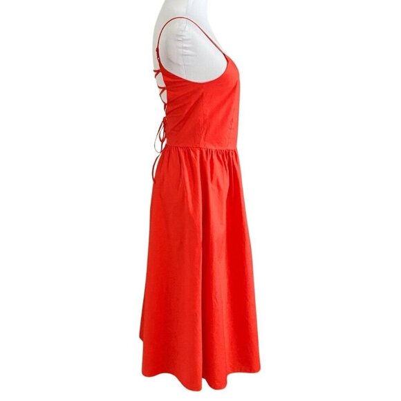 & Other Stories Red Midi Dress - Picture 3 of 10